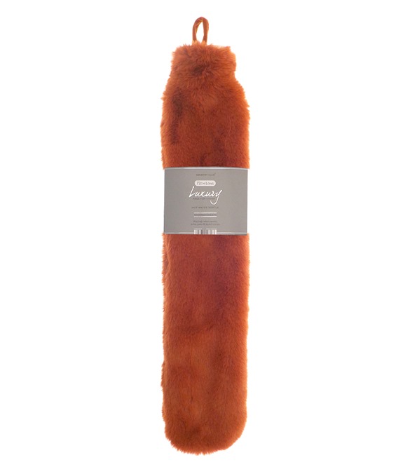 Super luxury faux fur long hot water bottle and cover