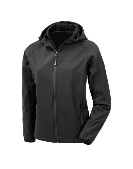 Ladies 3-Layer Recycled Printable Hooded Softshell