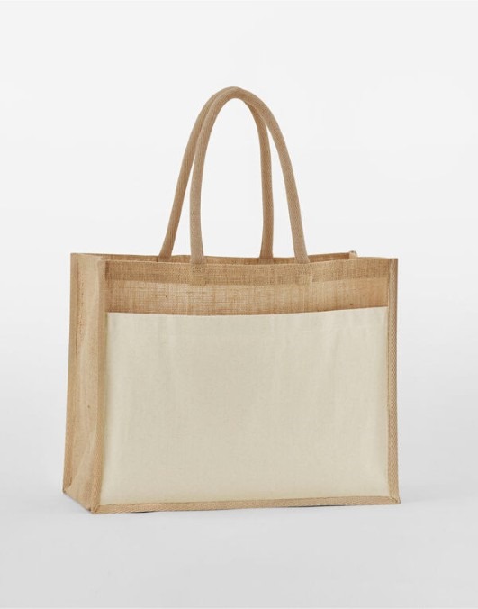 Cotton Pocket Natural Starched Jute Shopper