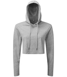 Women's TriDri? cropped hooded long sleeve t-shirt