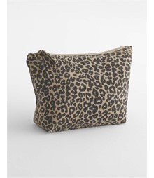Leopard Print Canvas Accessory Bag