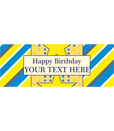 6ft Happy Birthday Banner (Dots, Stripes & Stars)